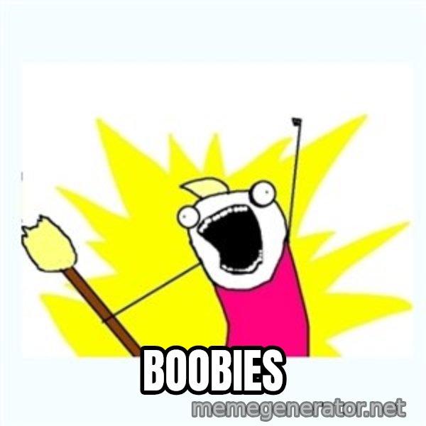 All the things meme: Boobies