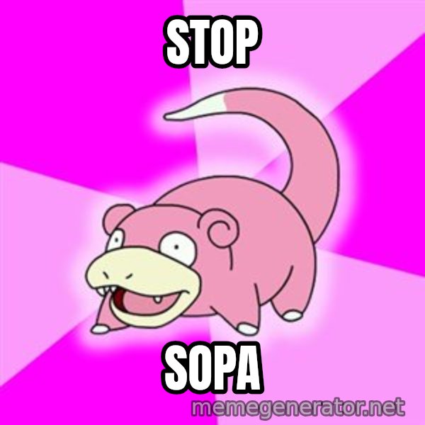 Slowpoke meme: Stop / Sopa