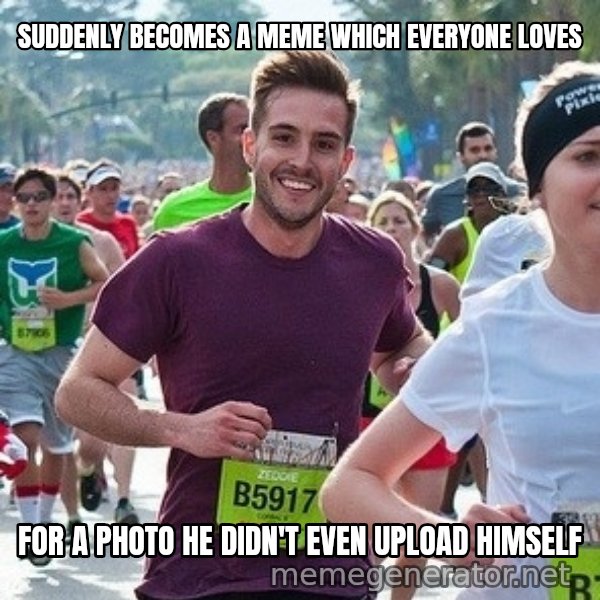 Ridiculously photogenic guy (Zeddie) meme: suddenly becomes a meme which everyone loves / for a photo he didn't even upload himself