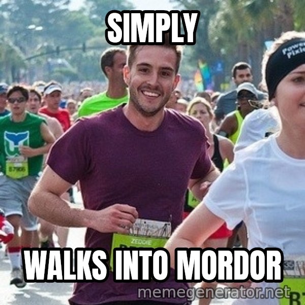 Ridiculously photogenic guy (Zeddie) meme: simply / Walks into mordor