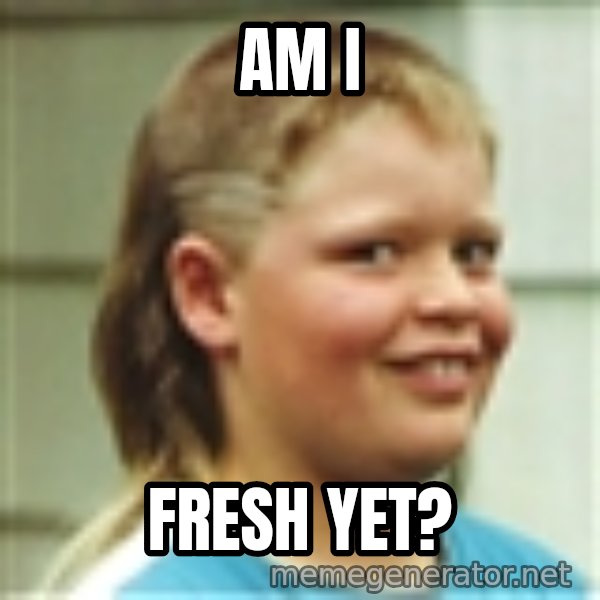 Jonnen Neuvo meme: am i / Fresh yet?