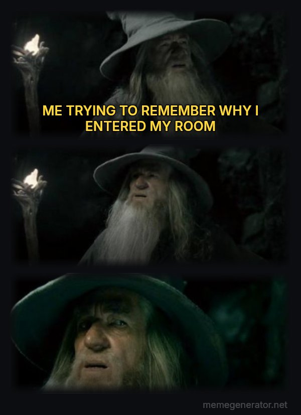 I Have No Memory of This Place meme: ME TRYING TO REMEMBER WHY I ENTERED MY ROOM