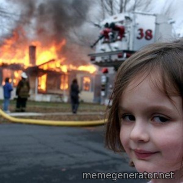 Disaster Girl meme template