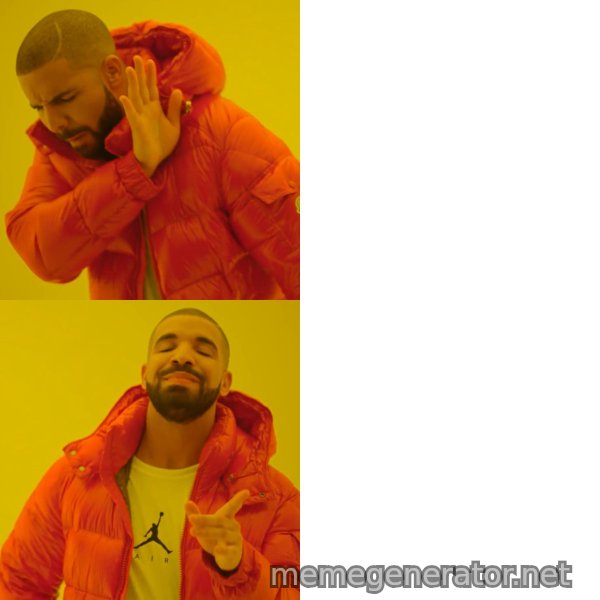 Drake Hotline Bling meme template