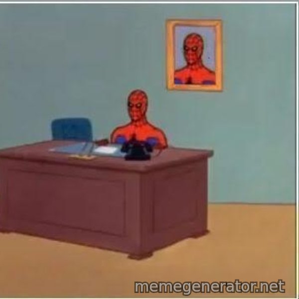 Spiderman Desk meme template