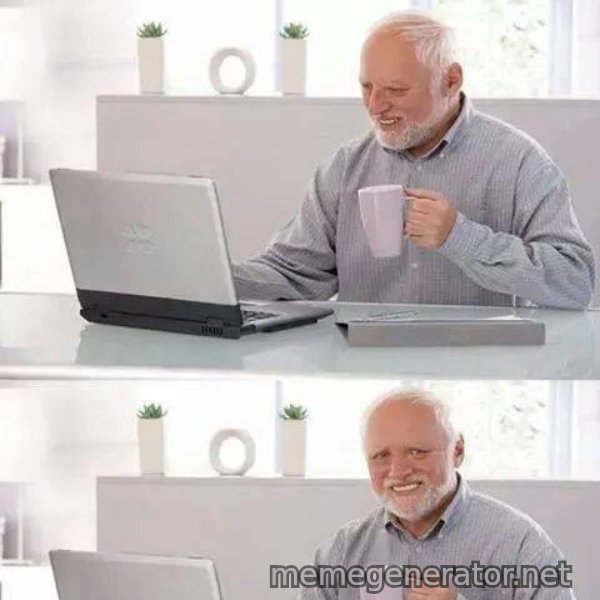 Hide the Pain Harold meme template
