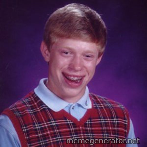Bad Luck Brian meme template
