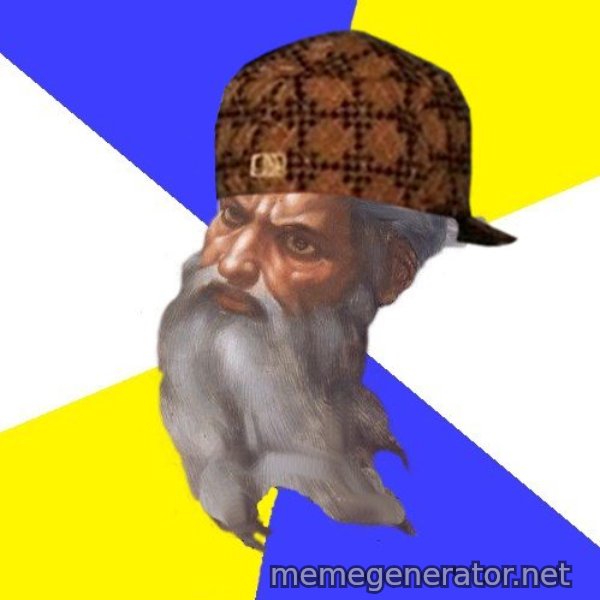 Scumbag God meme template