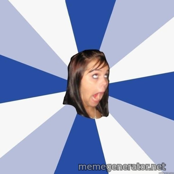 Annoying Facebook Girl meme template