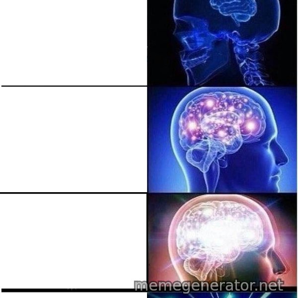 Expanding Brain meme template