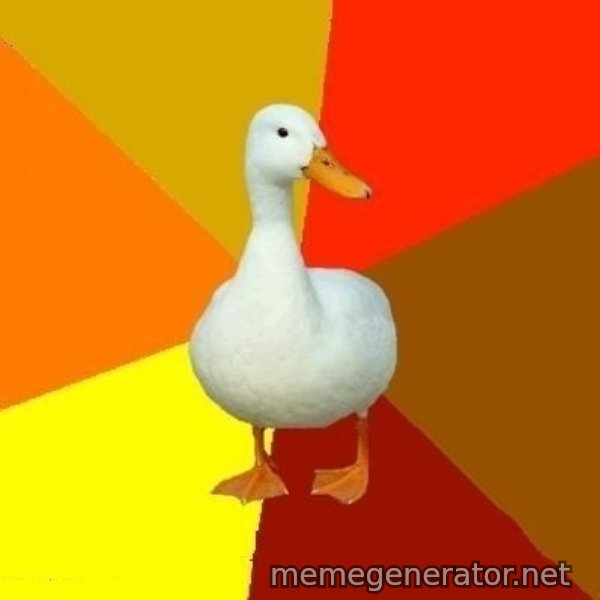 Technologically Impaired Duck meme template