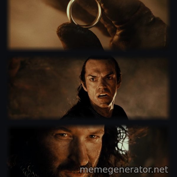 Cast It Into the Fire meme template