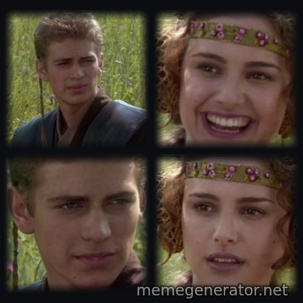 Anakin and Padme meme template