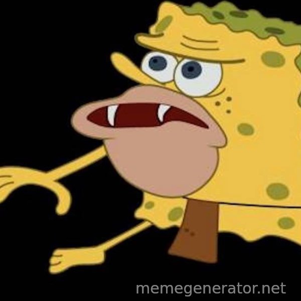 Spongegar (Caveman SpongeBob) meme template