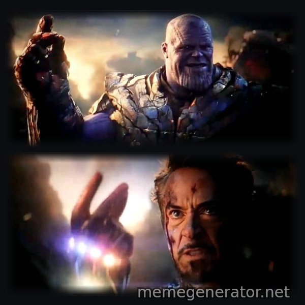 I Am Inevitable / I Am Iron Man meme template