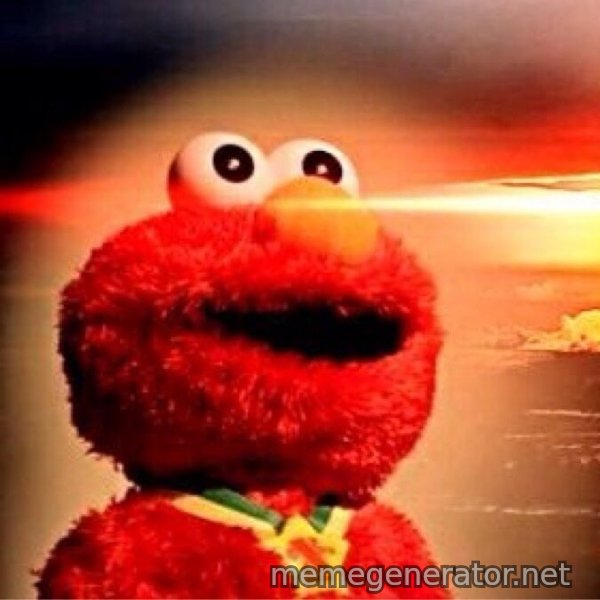 Elmo Nuclear Bomb meme template