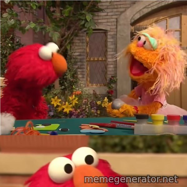 Elmo vs. Rocco meme template