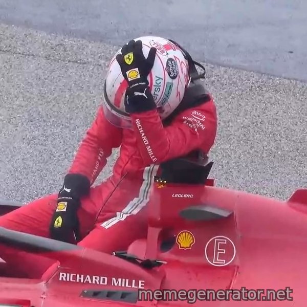 Sad Leclerc meme template