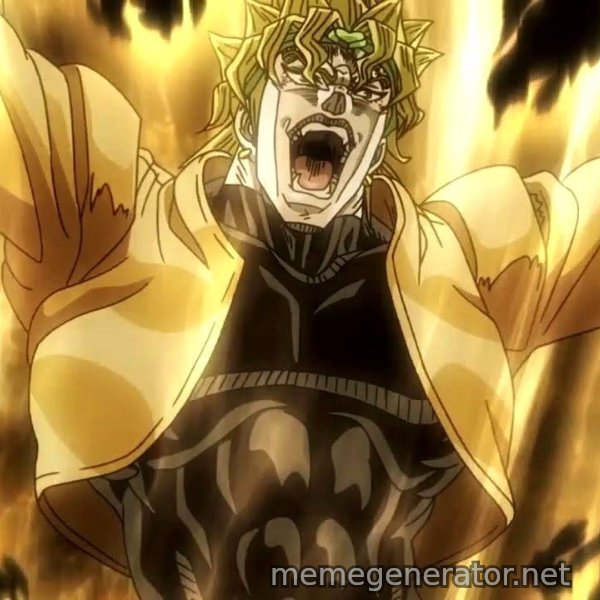 ZA WARUDO meme template