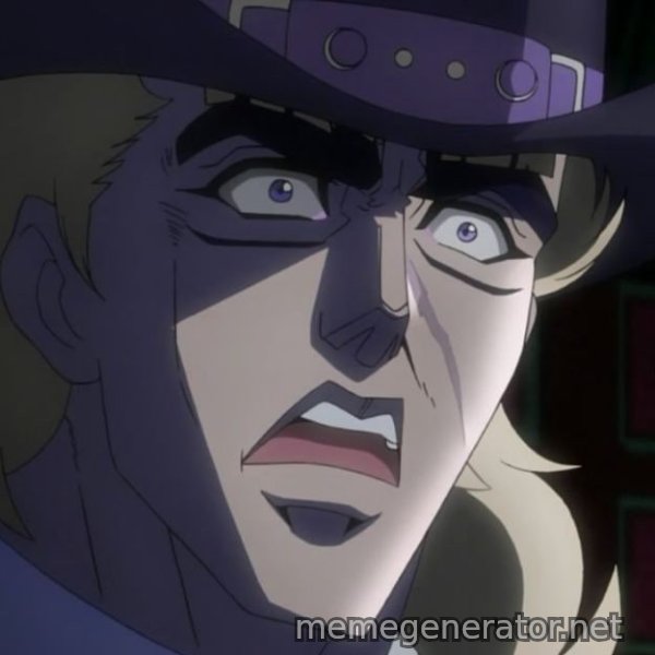 Speedwagon Is Afraid meme template