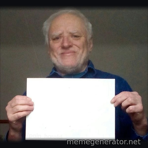Harold Holding a Sign meme template