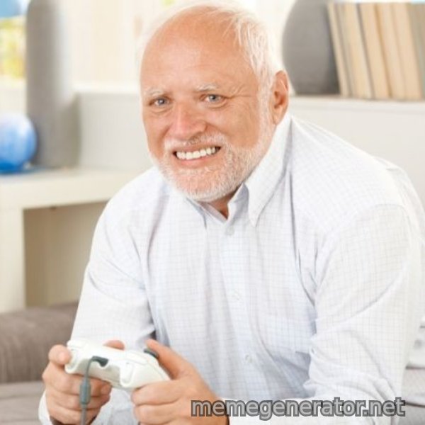 Harold with a Game Controller meme template