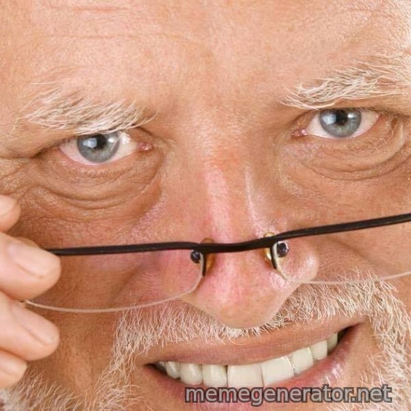 Harold Over His Glasses meme template