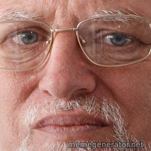 Sad Harold in Glasses meme template