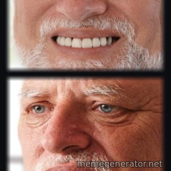 Harold Happy to Sad meme template