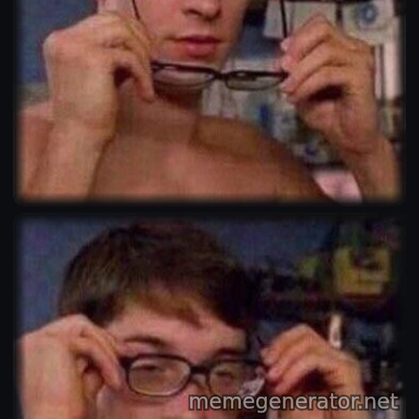 Peter Parker's Glasses meme template