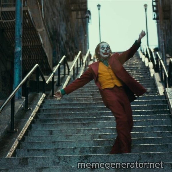 🎬 Title Card (Joker Stairs) meme template